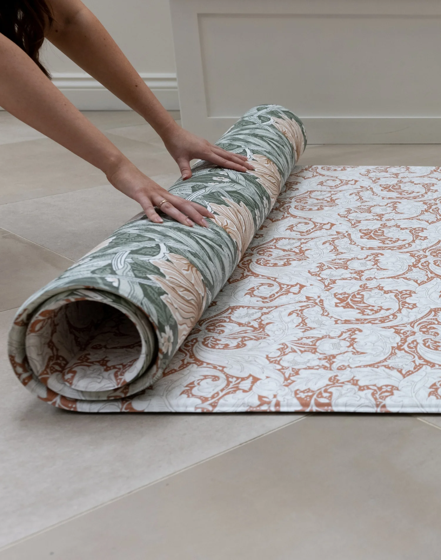 Morris & Co. The Bachelors Button Brick Dust Play Mat - Image 3