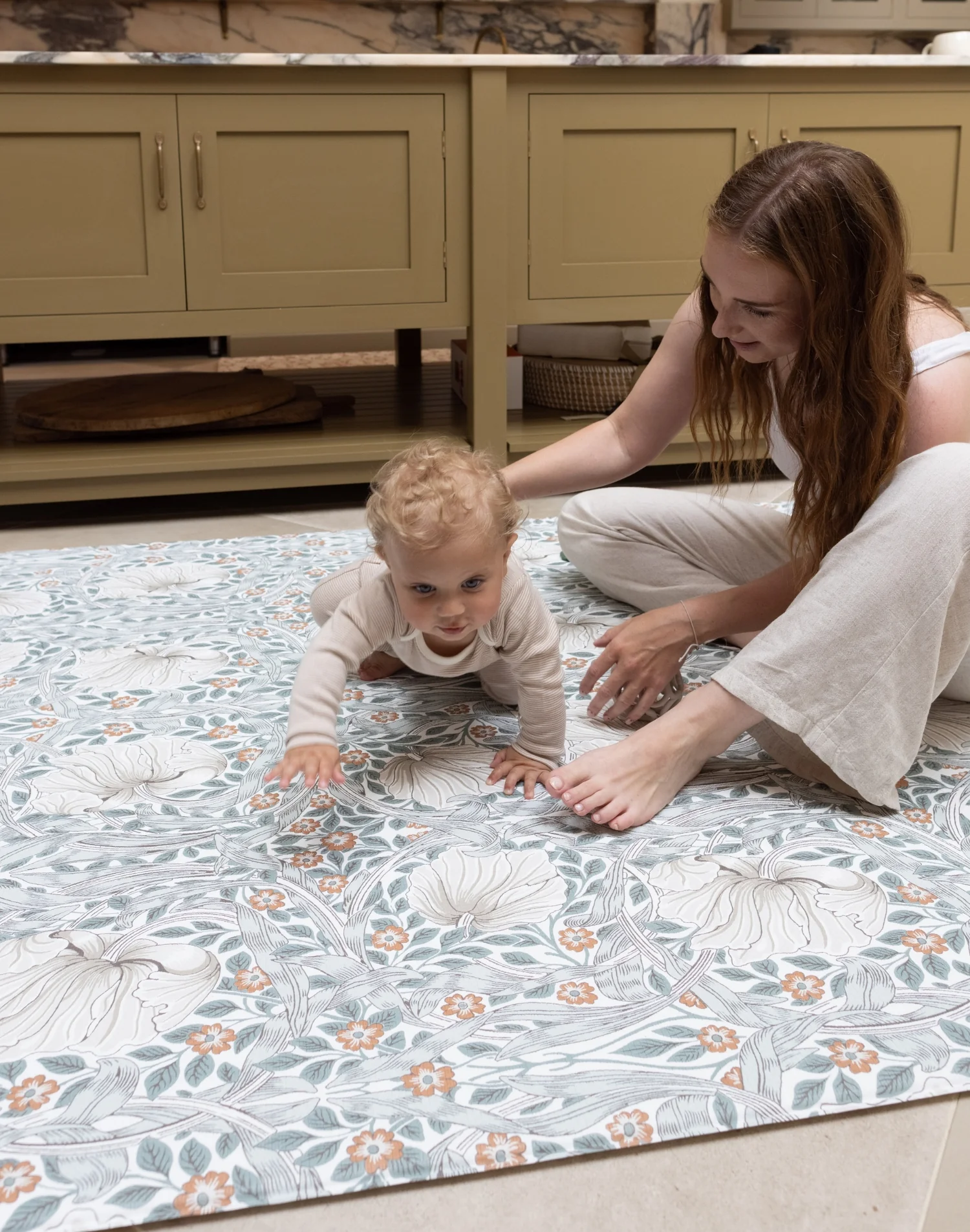 Morris & Co. The Pimpernel Mineral Blue Play Mat - Image 8